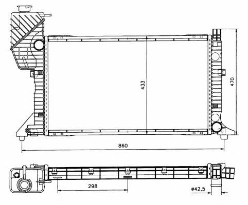 NRF Engine cooling radiator – price 492 PLN
