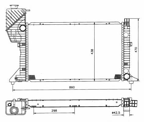Engine cooling radiator NRF 50558
