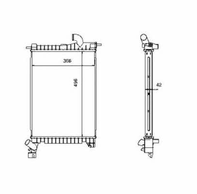 Engine cooling radiator NRF 507527