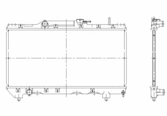 Engine cooling radiator NRF 507590