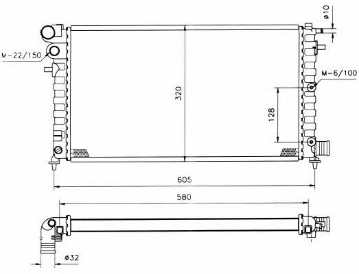 NRF Engine cooling radiator – price 180 PLN