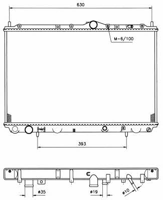 Engine cooling radiator NRF 509517