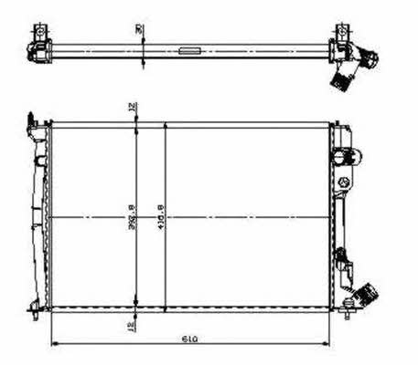Engine cooling radiator NRF 509602