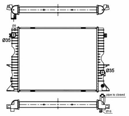 NRF Engine cooling radiator – price 418 PLN