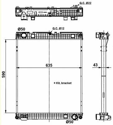 NRF Engine cooling radiator – price 1068 PLN