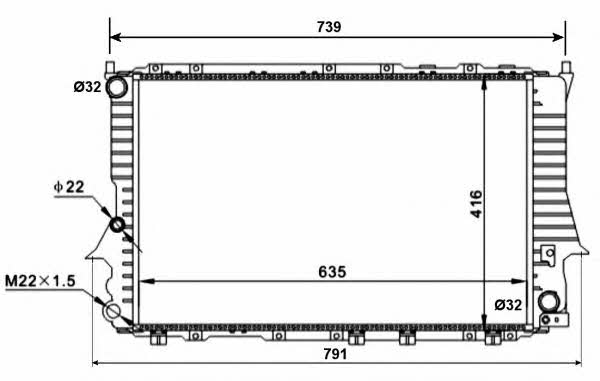 NRF Engine cooling radiator – price 326 PLN
