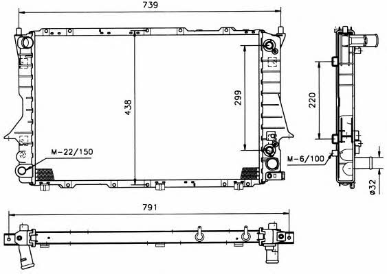 NRF Engine cooling radiator – price 383 PLN
