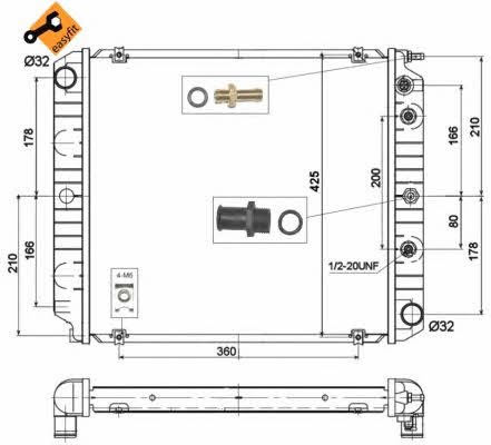 Engine cooling radiator NRF 514782