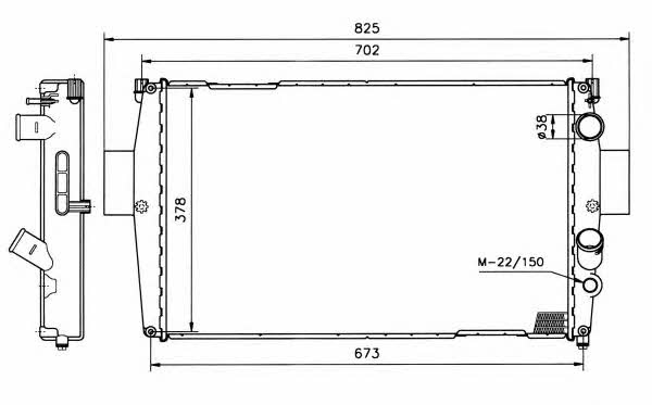 NRF Radiator, engine cooling – price 375 PLN