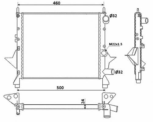 NRF Engine cooling radiator – price 151 PLN