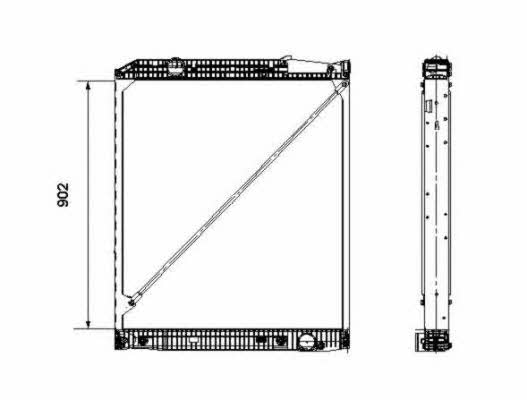 NRF Engine cooling radiator – price 1472 PLN