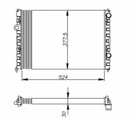 NRF Engine cooling radiator – price 162 PLN
