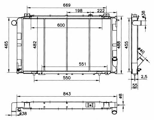 NRF 52009 Radiator, engine cooling 52009