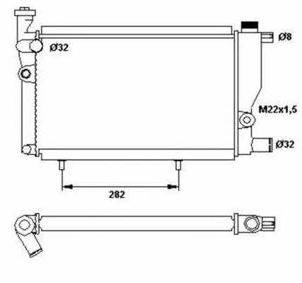 NRF Engine cooling radiator – price 225 PLN