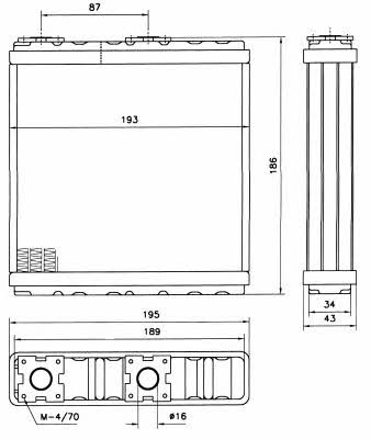 Heat exchanger, interior heating NRF 52098