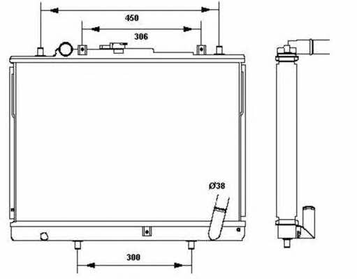 NRF Engine cooling radiator – price 307 PLN