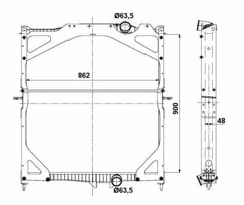 NRF Engine cooling radiator – price 1493 PLN