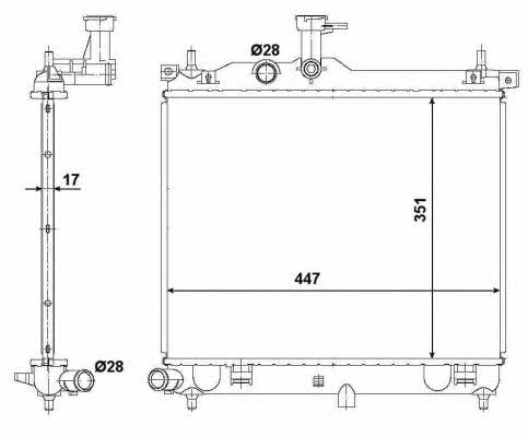NRF Engine cooling radiator – price 340 PLN
