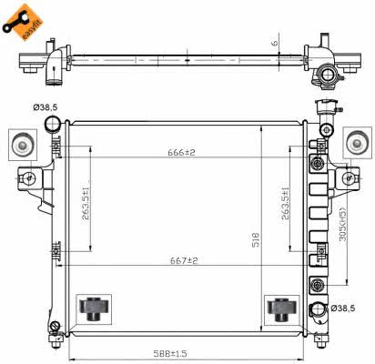 Engine cooling radiator NRF 53031