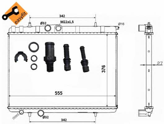 NRF Engine cooling radiator – price 232 PLN