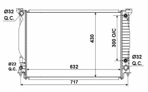 NRF Engine cooling radiator – price 449 PLN