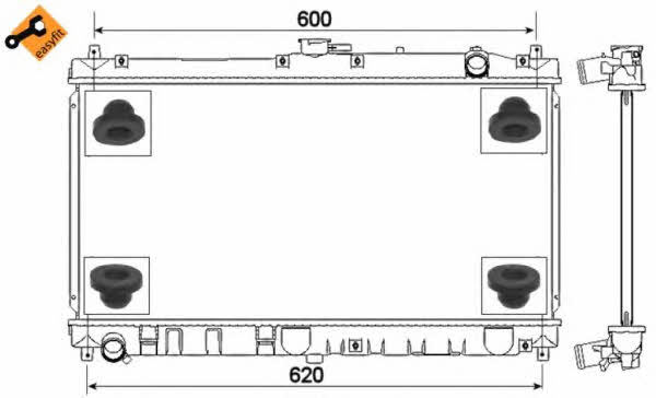Engine cooling radiator NRF 53317