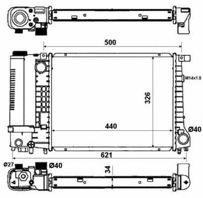 Engine cooling radiator NRF 53426