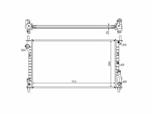 NRF Engine cooling radiator – price 359 PLN