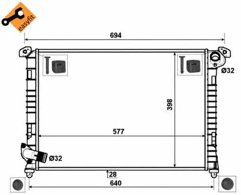 NRF Engine cooling radiator – price 308 PLN