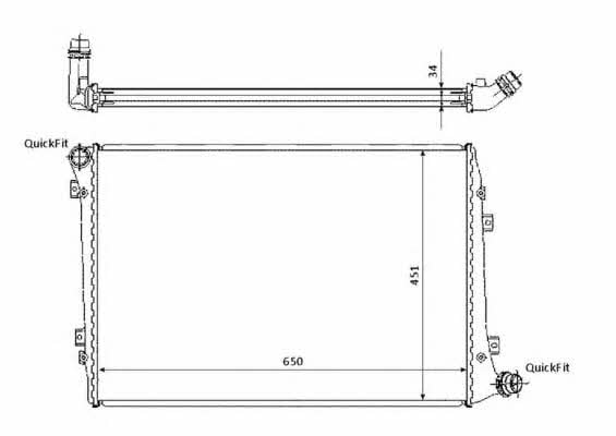 NRF Engine cooling radiator – price 363 PLN