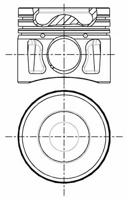Piston set, std Nural 87-427700-40