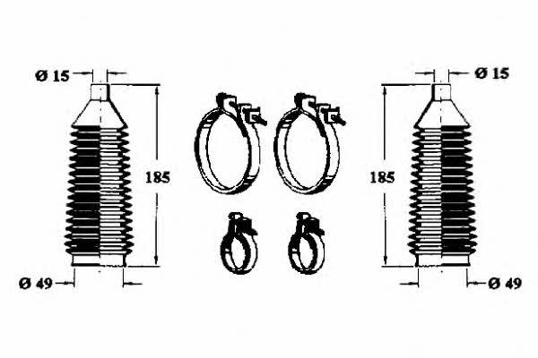 Ocap 0900598 Bellow kit, steering 0900598