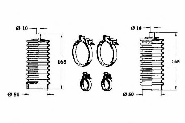 Ocap 0900818 Bellow kit, steering 0900818