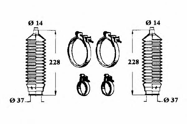 Ocap 0901330 Bellow kit, steering 0901330