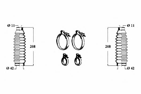 Ocap 0901612 Bellow kit, steering 0901612