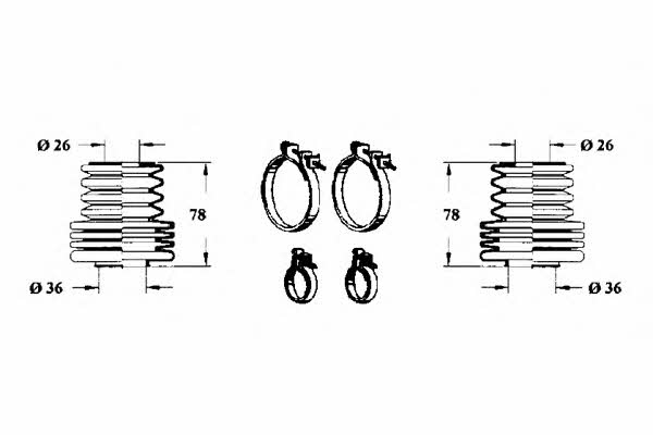 Ocap 0901629 Bellow kit, steering 0901629