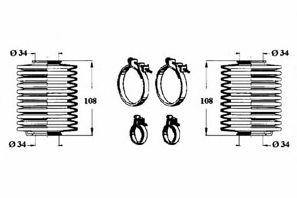 Ocap 0901630 Bellow kit, steering 0901630