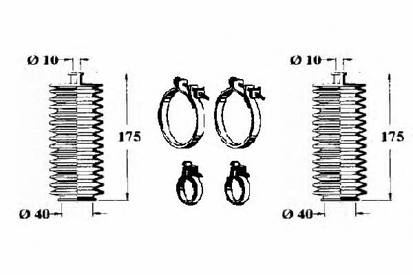 Ocap 0901680 Bellow kit, steering 0901680