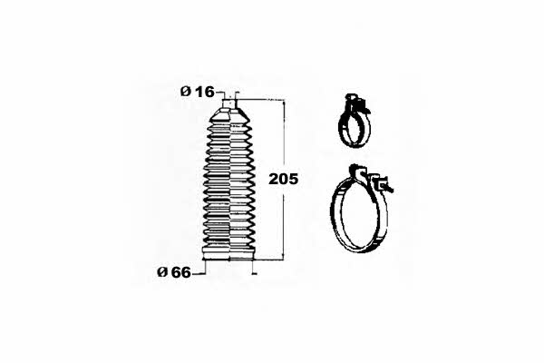 Ocap 0901870 Bellow kit, steering 0901870