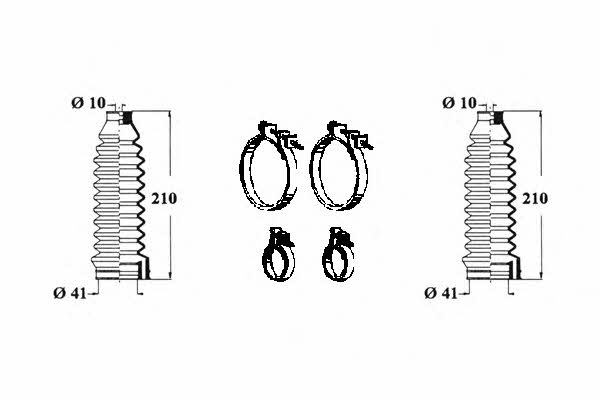 Ocap 0903048 Bellow kit, steering 0903048