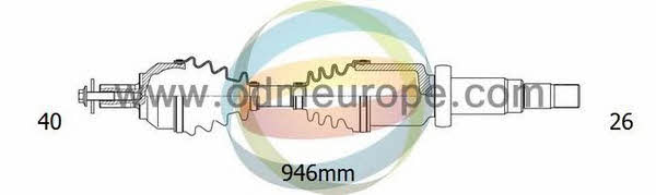 Odm-multiparts 18-012630 Drive shaft 18012630