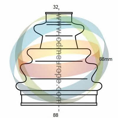 Odm-multiparts 21-990008 Bellow, driveshaft 21990008