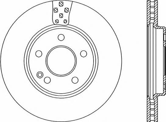 Open parts BDA2190.20 Front brake disc ventilated BDA219020
