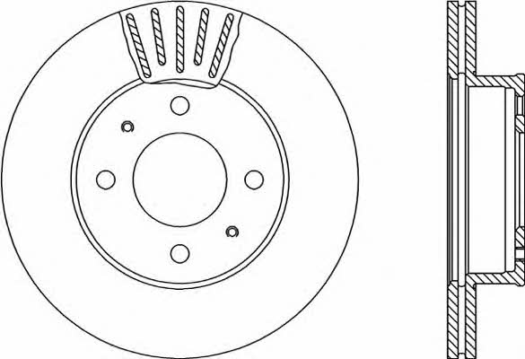 Open parts BDA2289.20 Front brake disc ventilated BDA228920