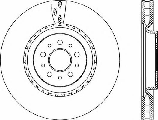 Open parts BDA2307.20 Front brake disc ventilated BDA230720