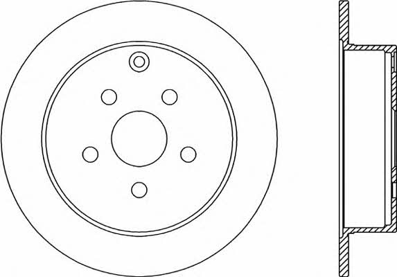 Open parts BDA2314.10 Rear brake disc, non-ventilated BDA231410
