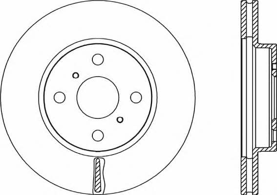 Open parts BDA2315.20 Front brake disc ventilated BDA231520