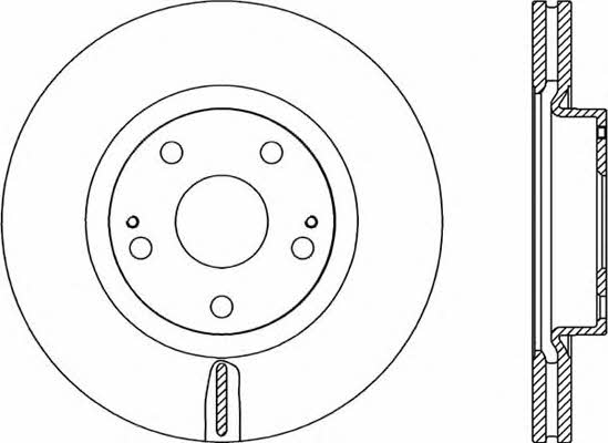 Open parts BDA2318.20 Front brake disc ventilated BDA231820