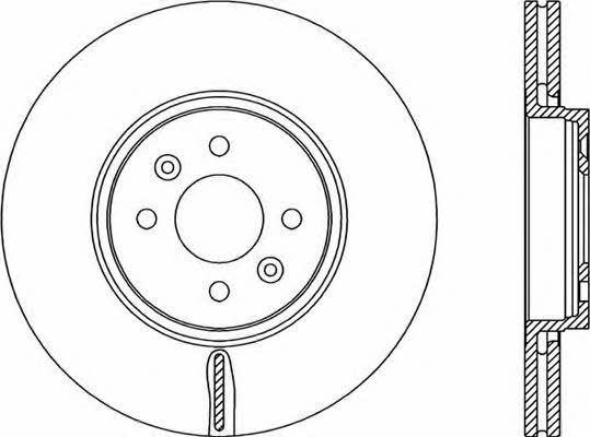 Open parts BDA2321.20 Front brake disc ventilated BDA232120
