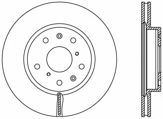 Open parts BDA2367.20 Front brake disc ventilated BDA236720